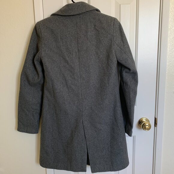ZARA Wool Blend Double Breasted Coat 7901/222, Grey, Size XS - Picture 2 of 7